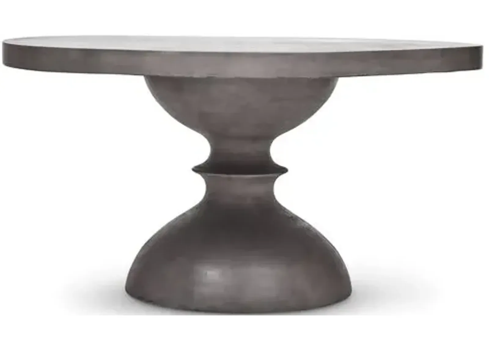 Elwood Spindle Concrete Outdoor Dining Table - Dark Gray