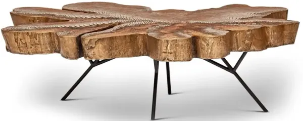 Franco Coffee Table, Antiqued Brass