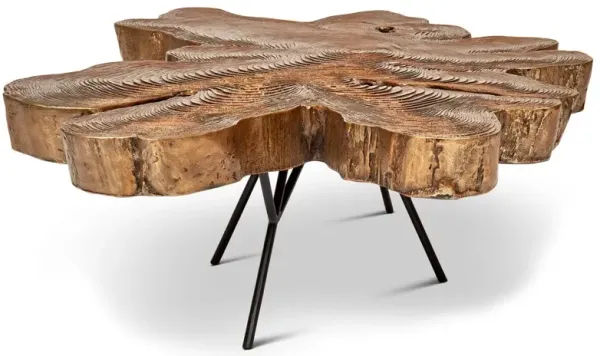 Franco Coffee Table, Antiqued Brass