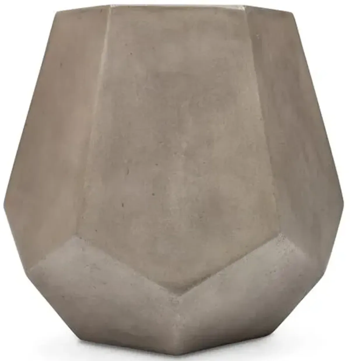 Artem Indoor/Outdoor Concrete Faceted Stool - Dark Gray