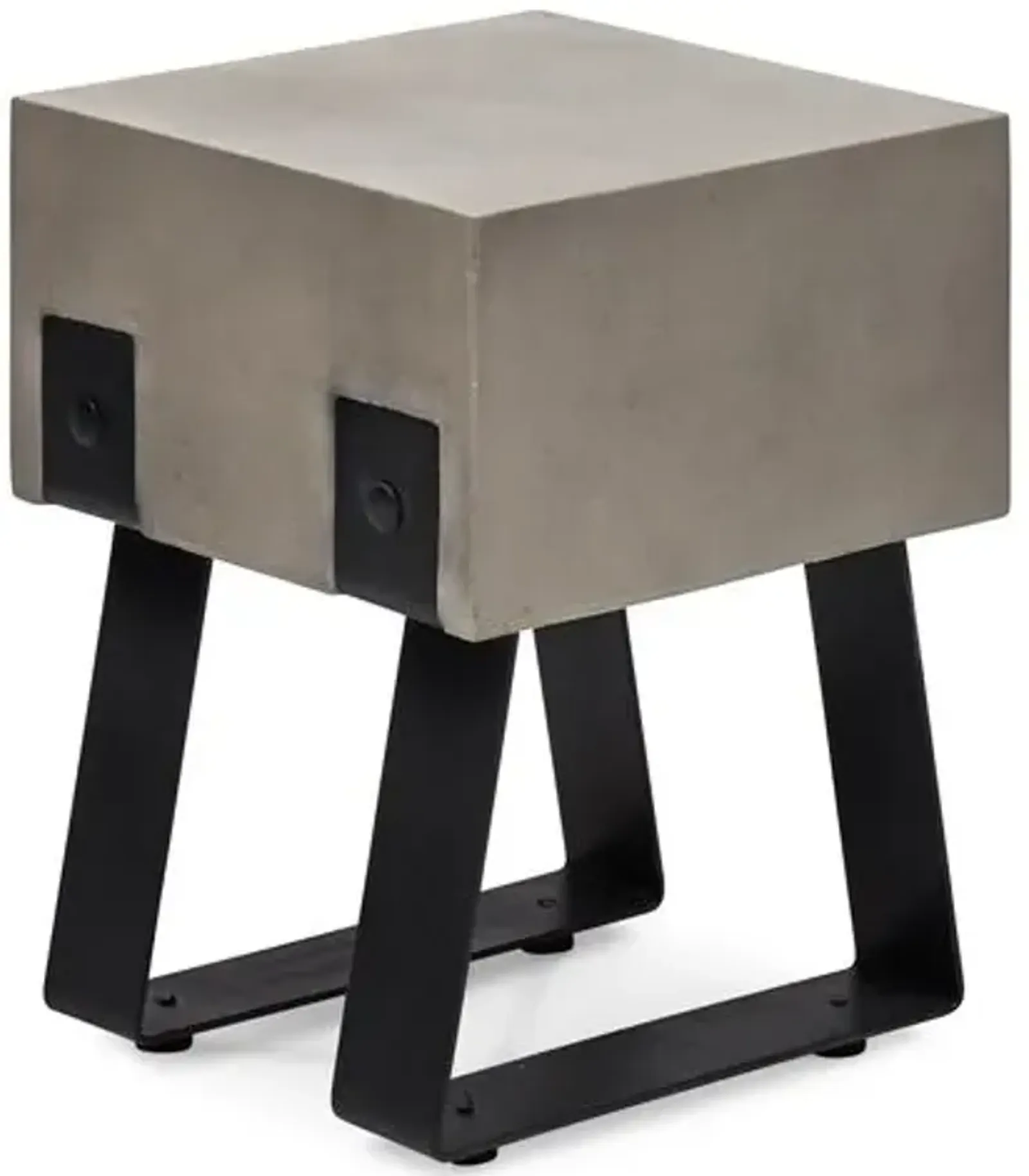 Elwood Industiral Concrete Stool - Black/Dark Gray