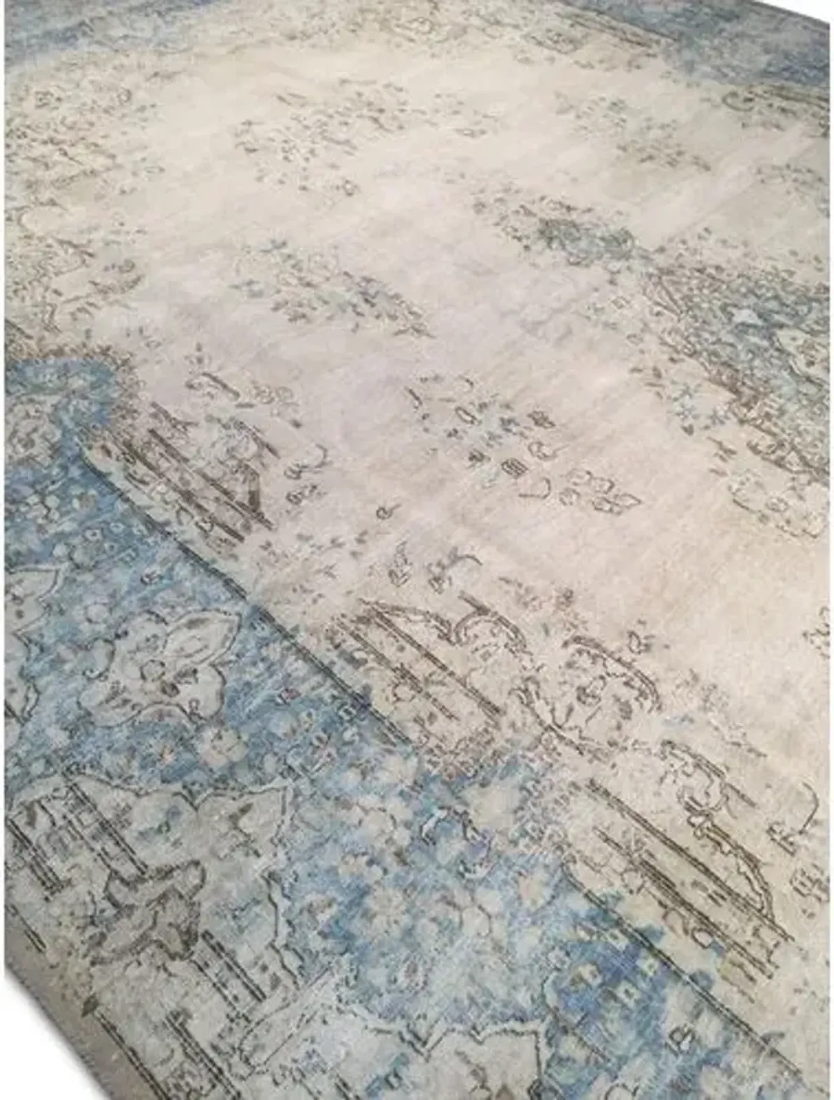 11'x16' Cassie Handmade Rug - Ivory/Light Blue - F.J. Kashanian - Blue