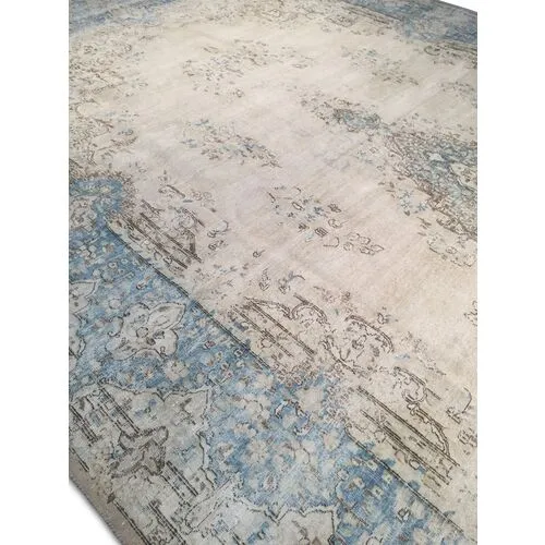 11'x16' Cassie Handmade Rug - Ivory/Light Blue - F.J. Kashanian - Blue