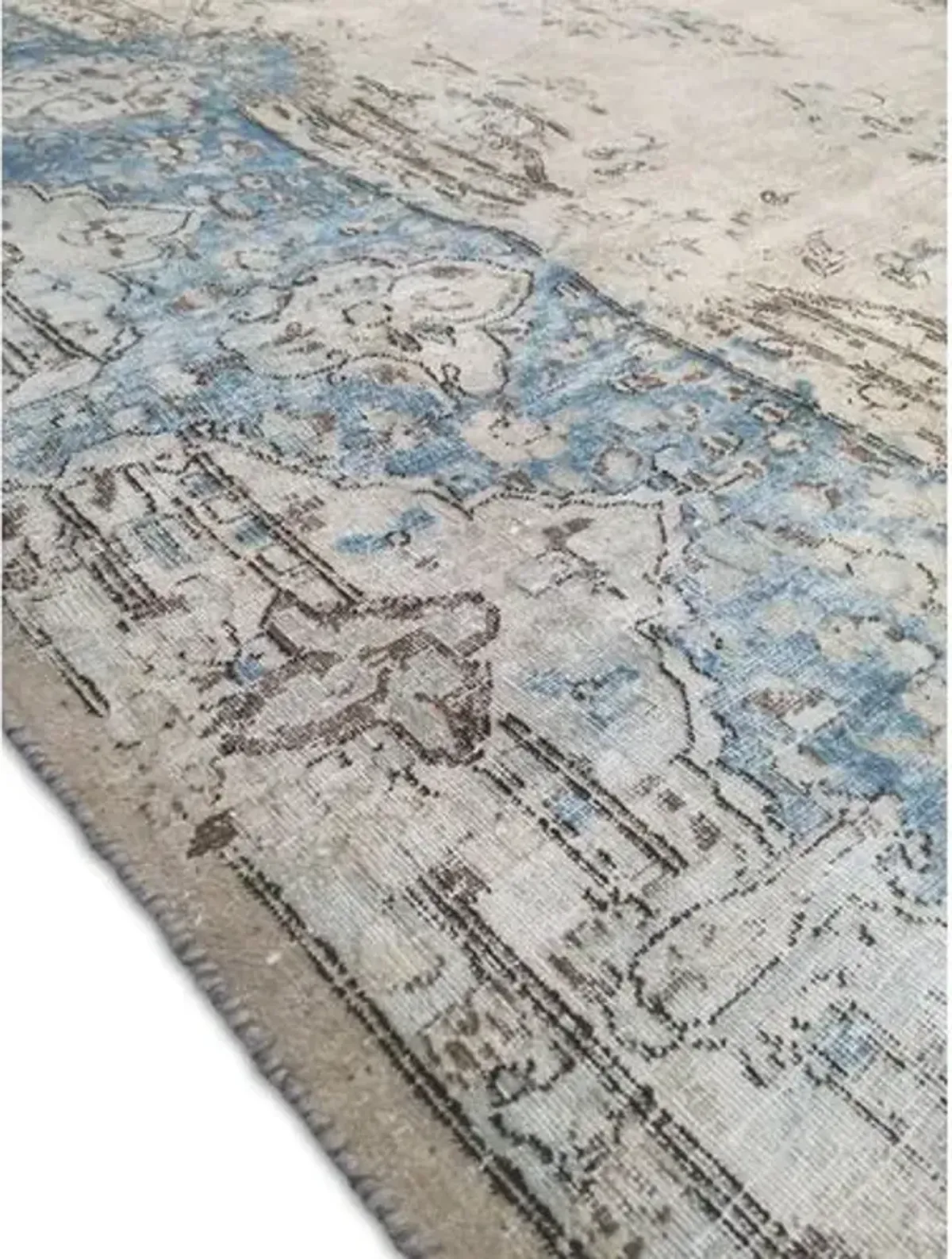 11'x16' Cassie Handmade Rug - Ivory/Light Blue - F.J. Kashanian - Blue