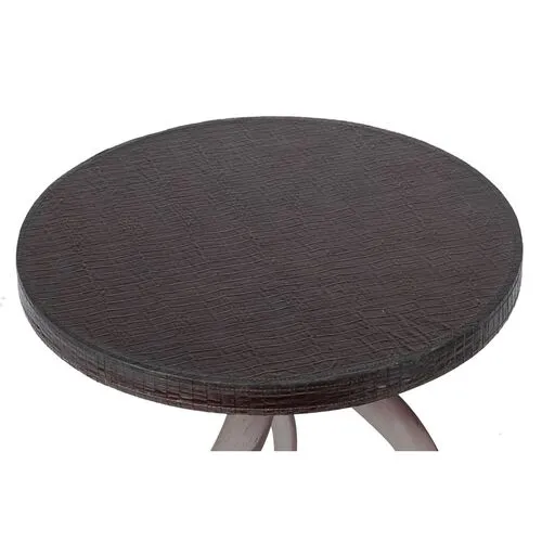 Kudu Horn Side Table - Espresso Leather - Ngala Trading Co. - Black
