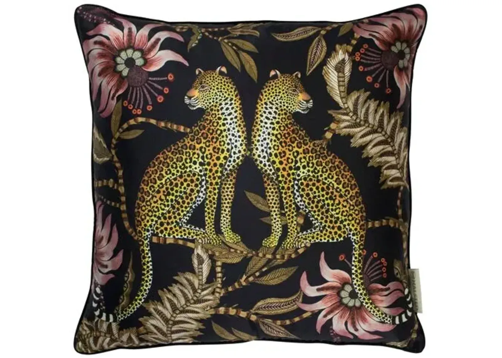 Leopard 16x16 Silk Pillow - Night - Ngala Trading Co. - Handcrafted