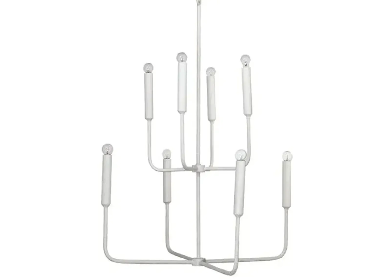 Mercer Two-Tier Chandelier - White - Jamie Young Co.