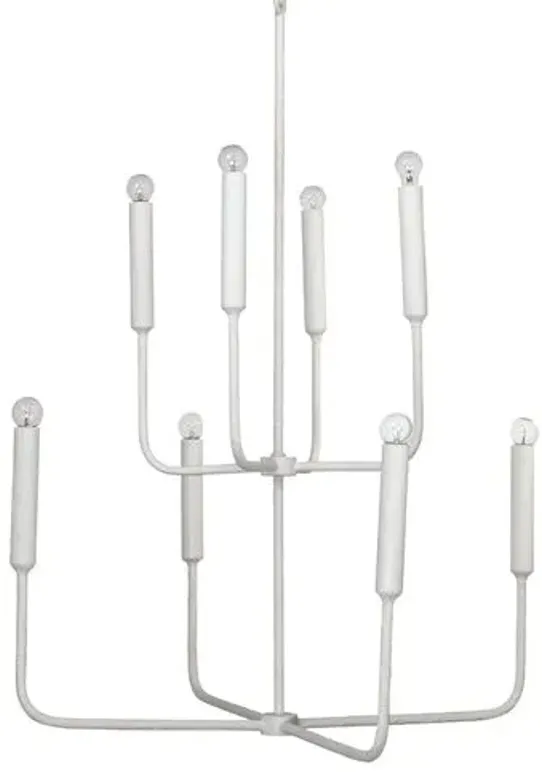 Mercer Two-Tier Chandelier - White - Jamie Young Co.