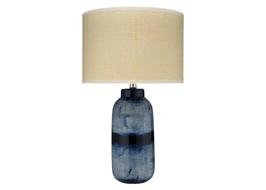 Batik Large Table Lamp - Indigo - Jamie Young Co. - Blue