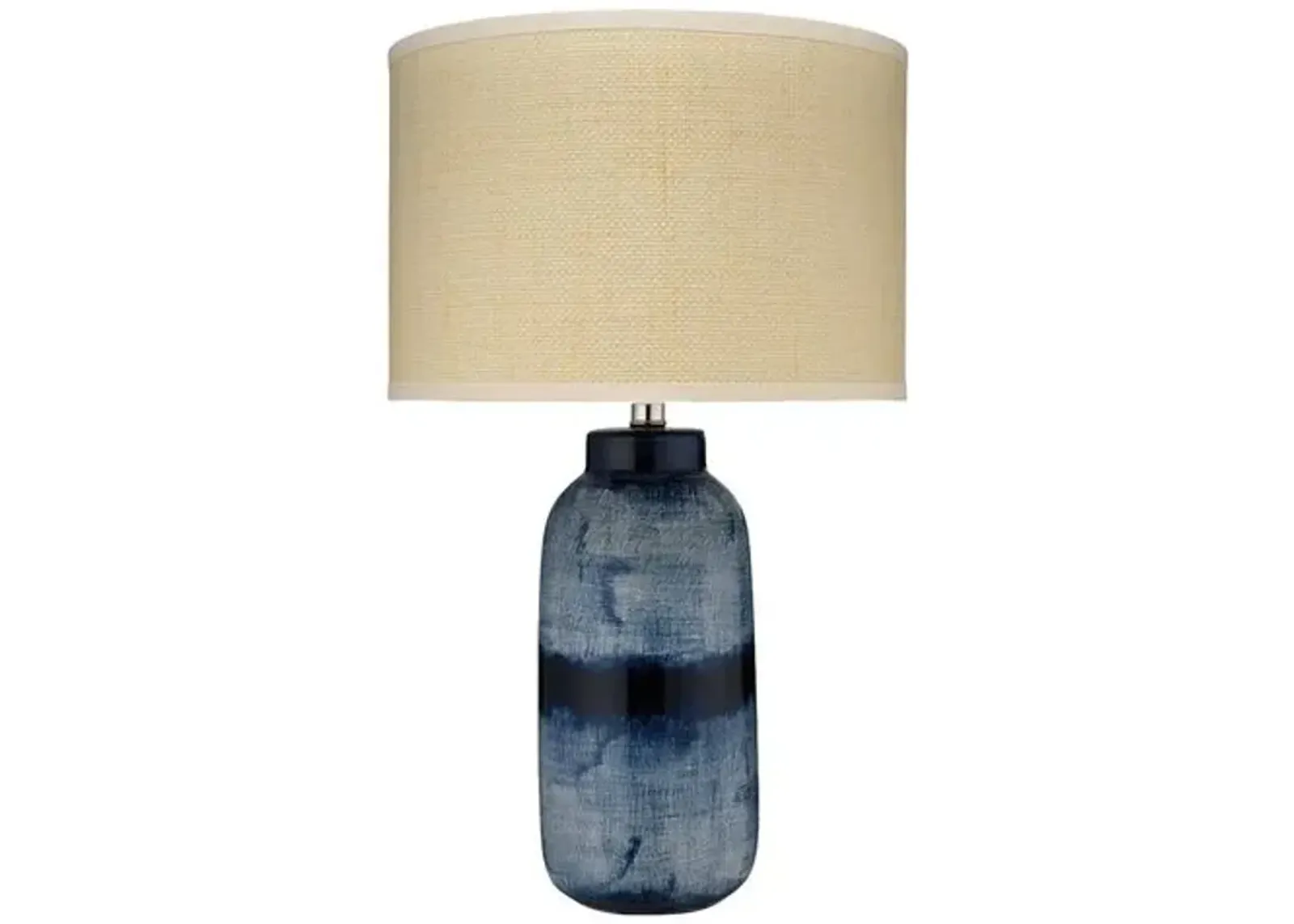 Batik Large Table Lamp - Indigo - Jamie Young Co. - Blue