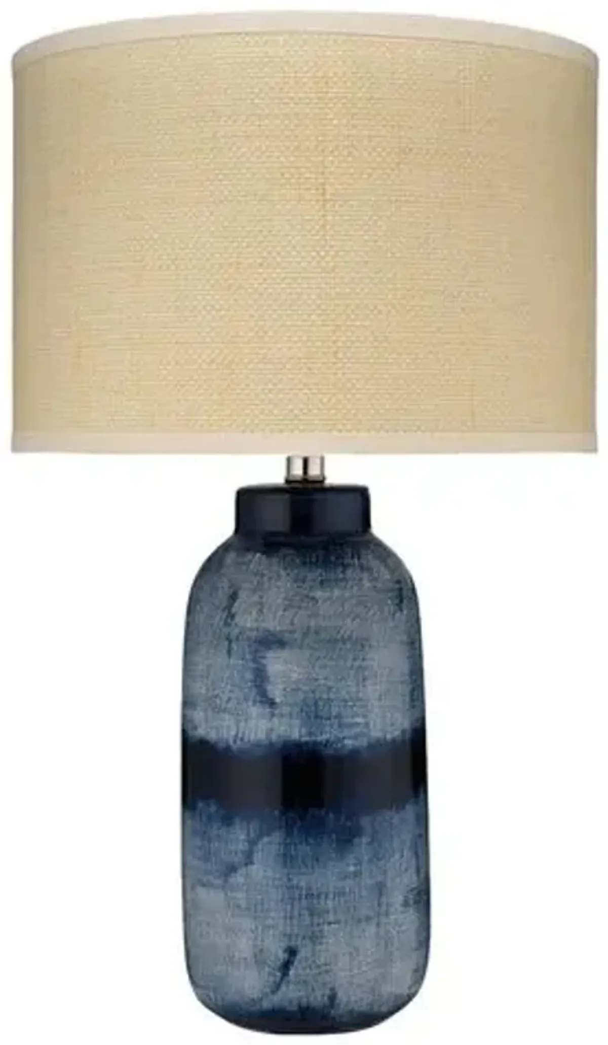 Batik Large Table Lamp - Indigo - Jamie Young Co. - Blue