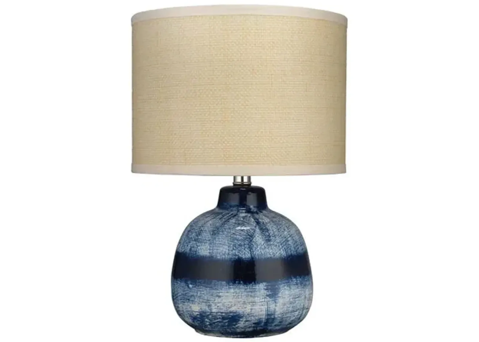 Batik Small Table Lamp - Indigo - Jamie Young Co. - Blue