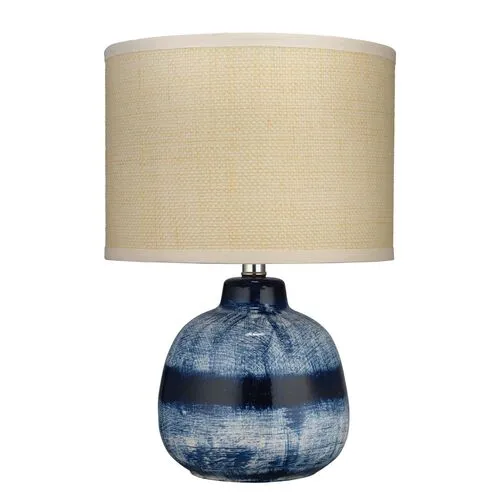 Batik Small Table Lamp - Indigo - Jamie Young Co. - Blue