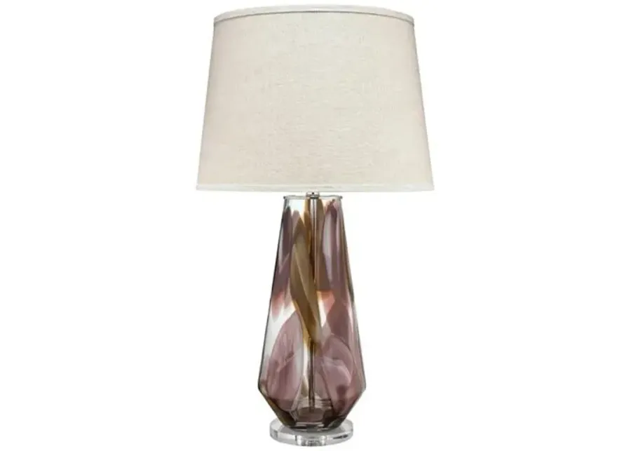 Watercolor Glass Table Lamp - Plum - Jamie Young Co. - Purple