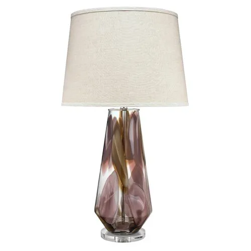 Watercolor Glass Table Lamp - Plum - Jamie Young Co. - Purple