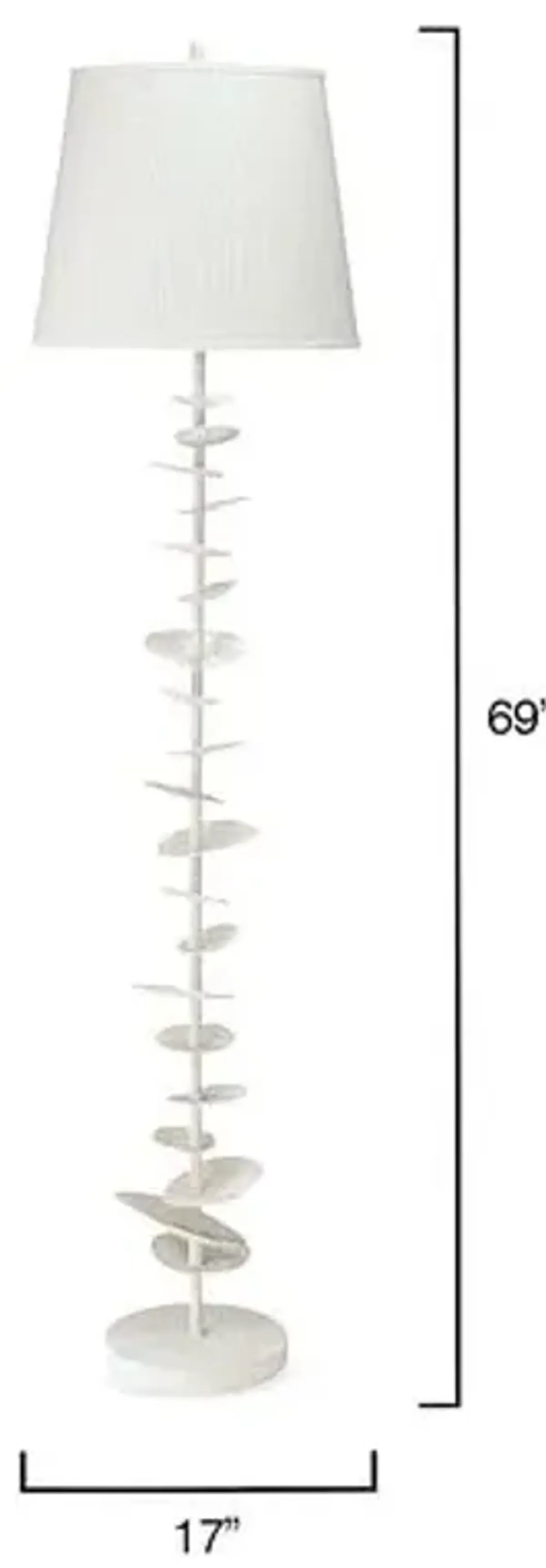 Petals Floor Lamp - White - Jamie Young Co.