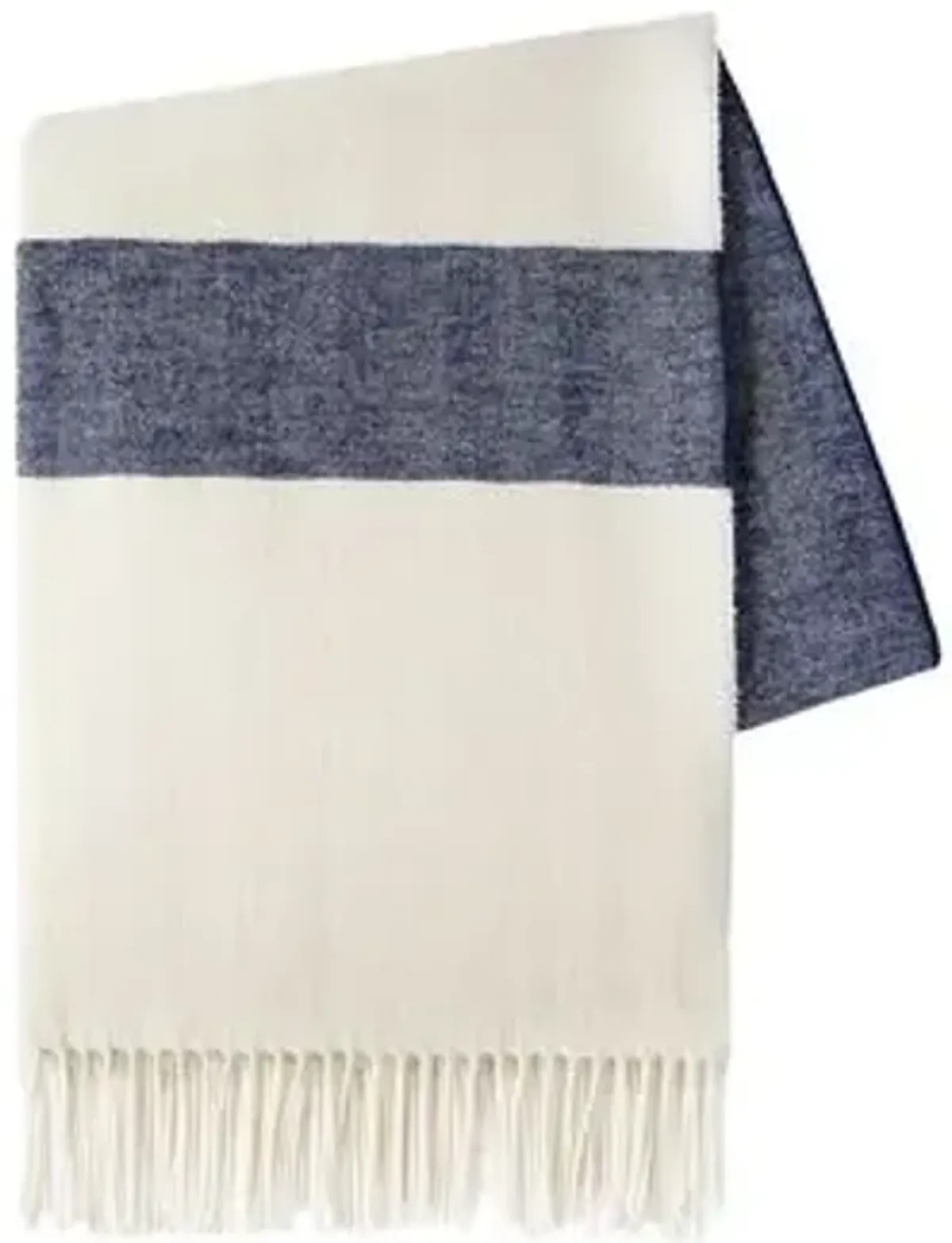 Sydney Stripe Throw - Lands Downunder - Blue, Fringed