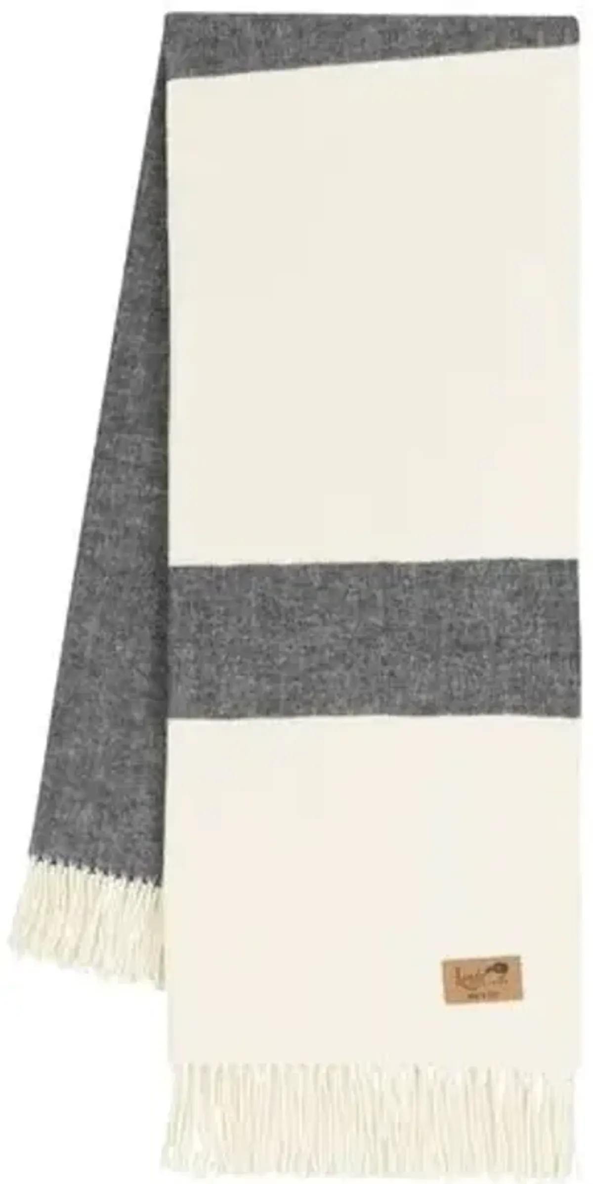 Sydney Stripe Throw - Lands Downunder - Gray, Fringed