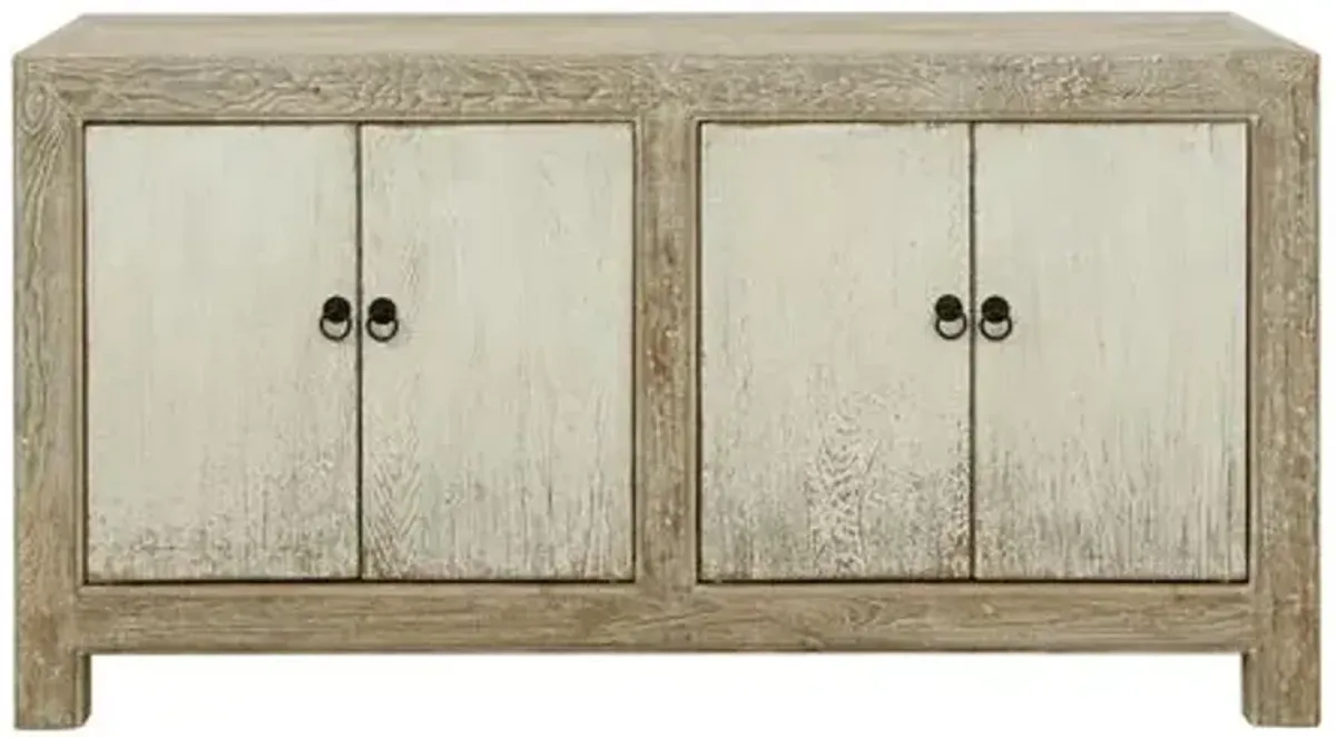 Julissa Sideboard - Natural White - Handcrafted - Beige