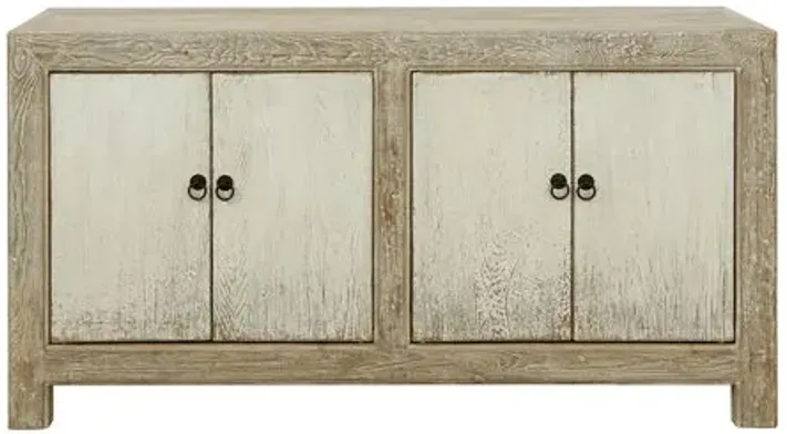 Julissa Sideboard - Natural White - Handcrafted - Beige