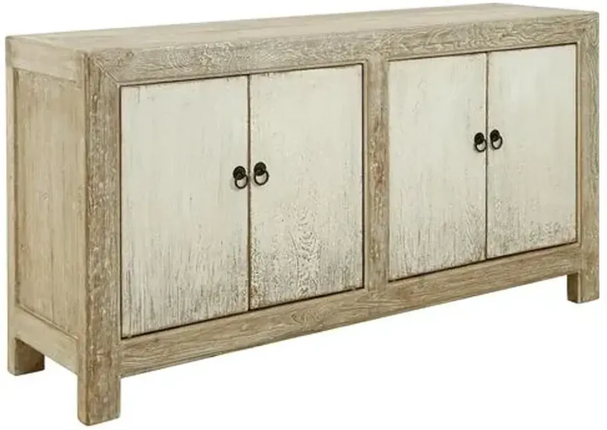 Julissa Sideboard - Natural White - Handcrafted - Beige