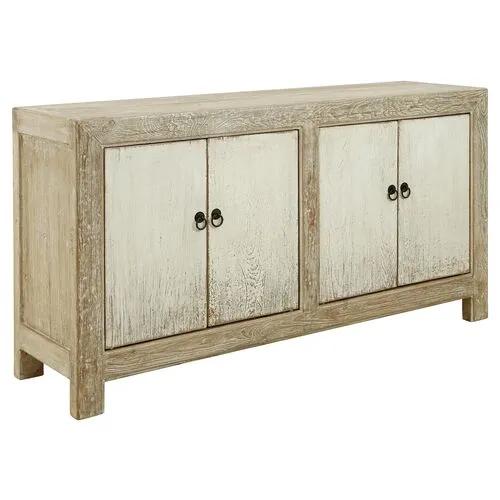 Julissa Sideboard - Natural White - Handcrafted - Beige