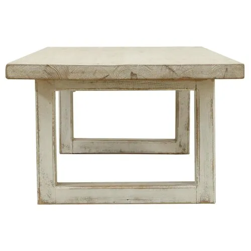 Cato Coffee Table - Natural White - Handcrafted - Beige