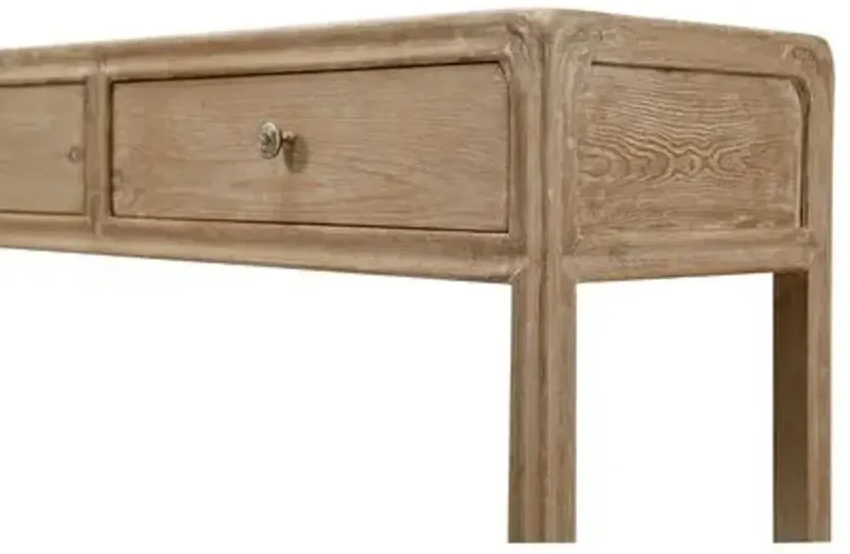 Milo 3-Drawer Console - Natural - Brown