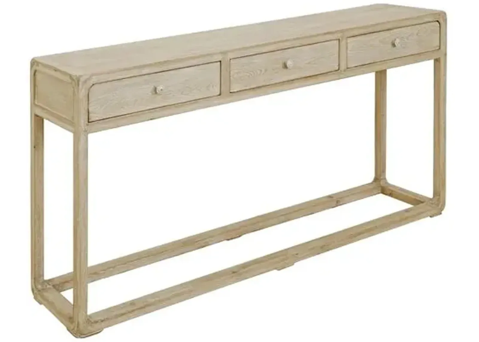 Milo 3-Drawer Console - Natural - Brown