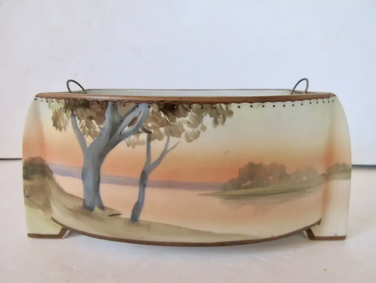 Early 1900s Japanese Planter - The Emporium Ltd. - Red - 6.87" l x 4.25" w x 3.12" h