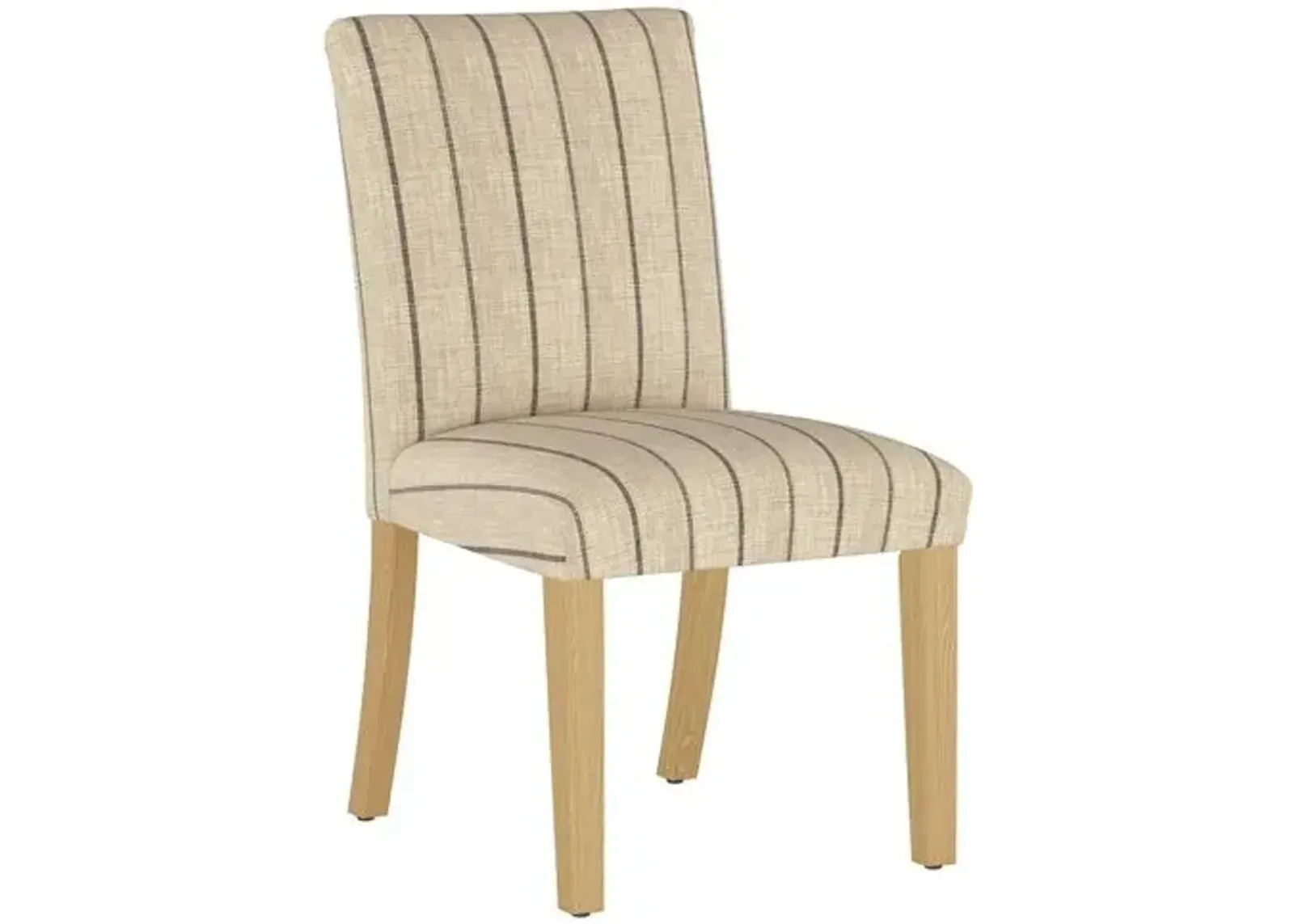 Shannon Side Chair - Thin Stripe - Handcrafted - Beige