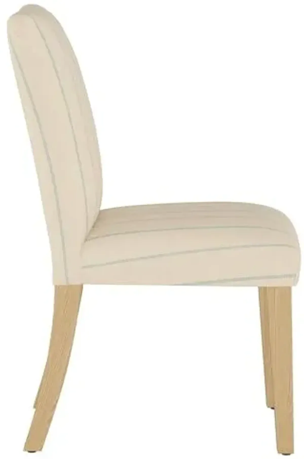 Shannon Side Chair - Thin Stripe - Handcrafted - Beige