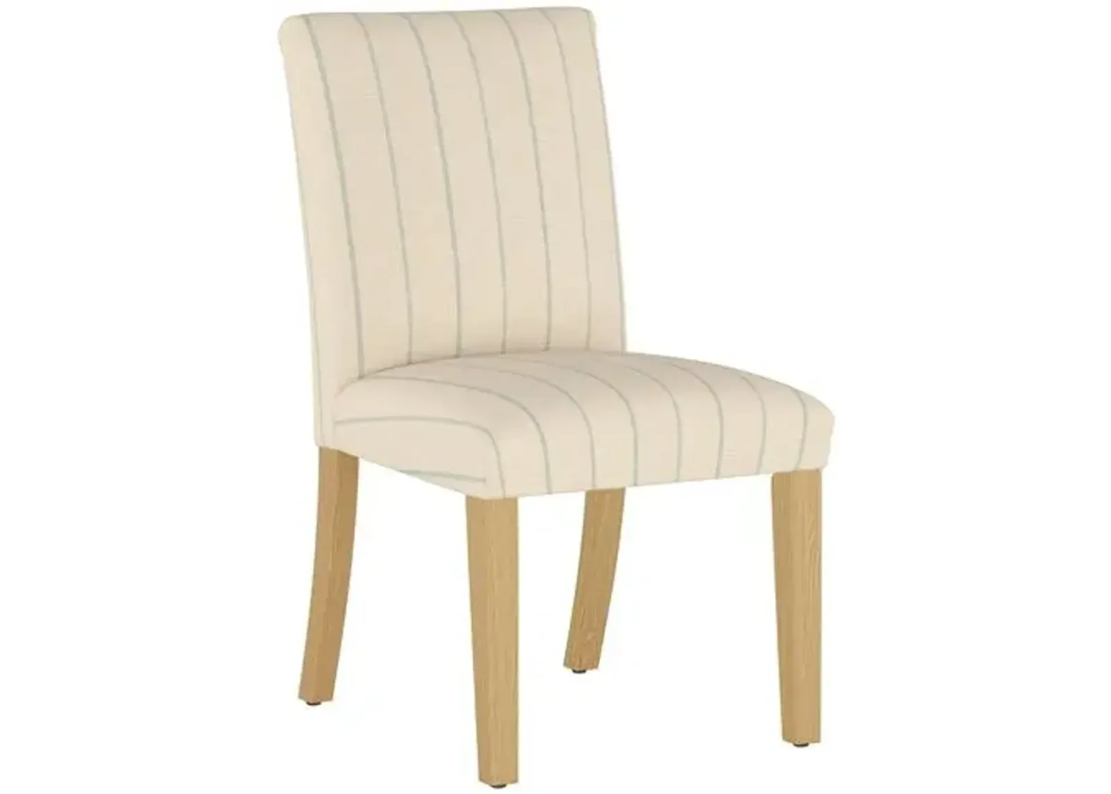 Shannon Side Chair - Thin Stripe - Handcrafted - Beige