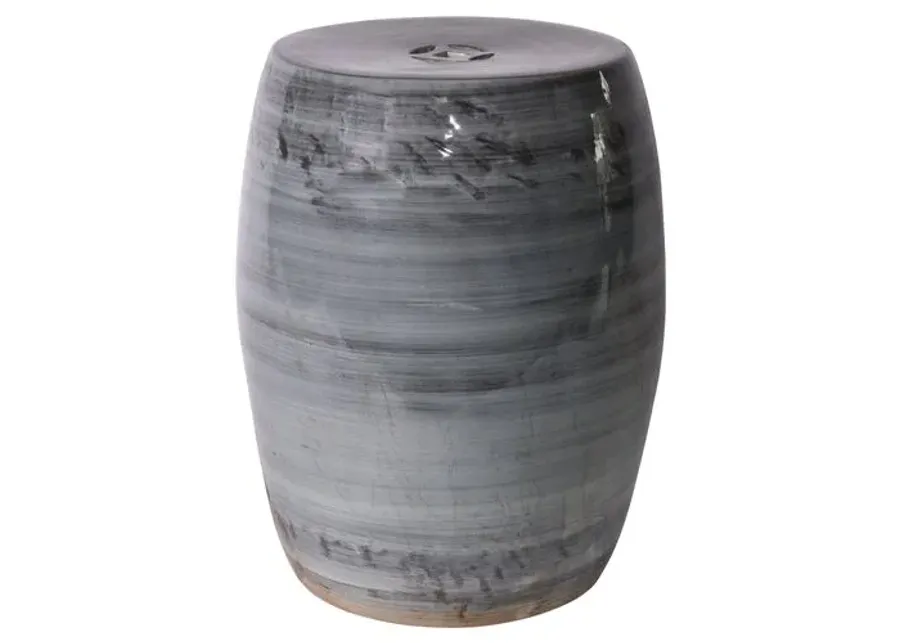 Denim Ombré Garden Stool - Gray