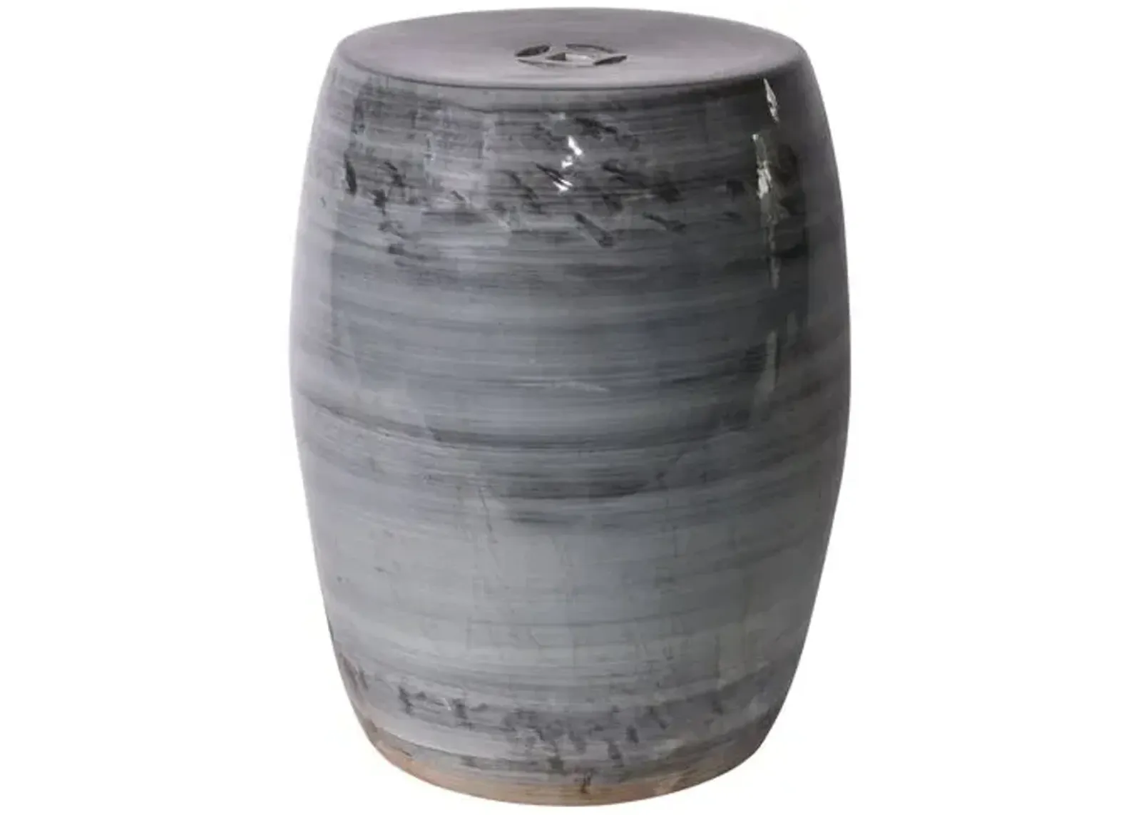 Denim Ombré Garden Stool - Gray