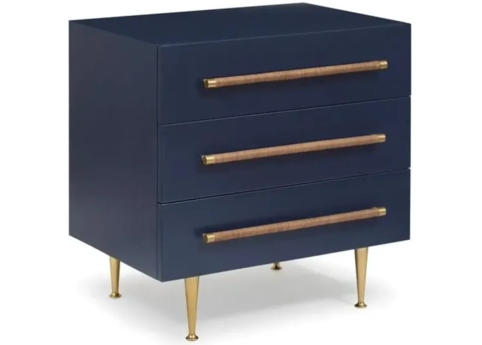 Audrey 3-Drawer Nightstand - Navy - Brownstone Furniture