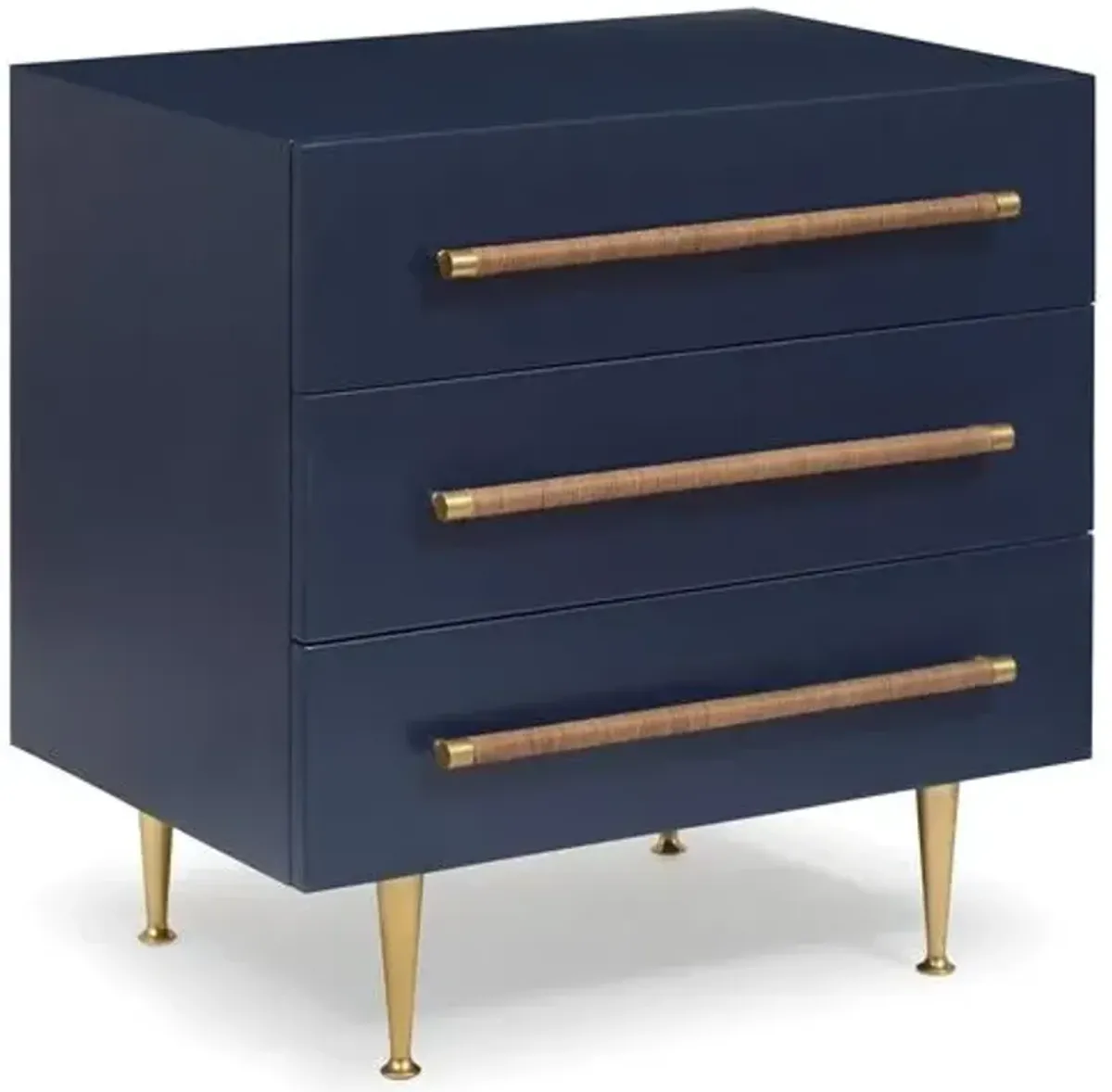 Audrey 3-Drawer Nightstand - Navy - Brownstone Furniture