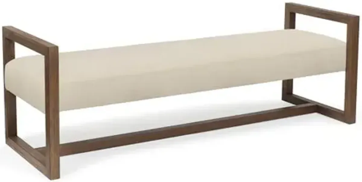 Wilson Bench - Ivory Crypton - Brownstone Furniture