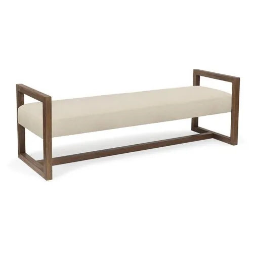 Wilson Bench - Ivory Crypton - Brownstone Furniture