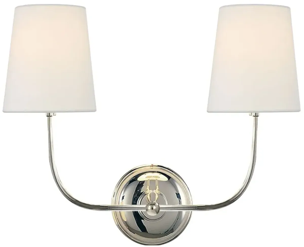 Visual Comfort - Vendome Double Sconce - Polished Nickel - Silver