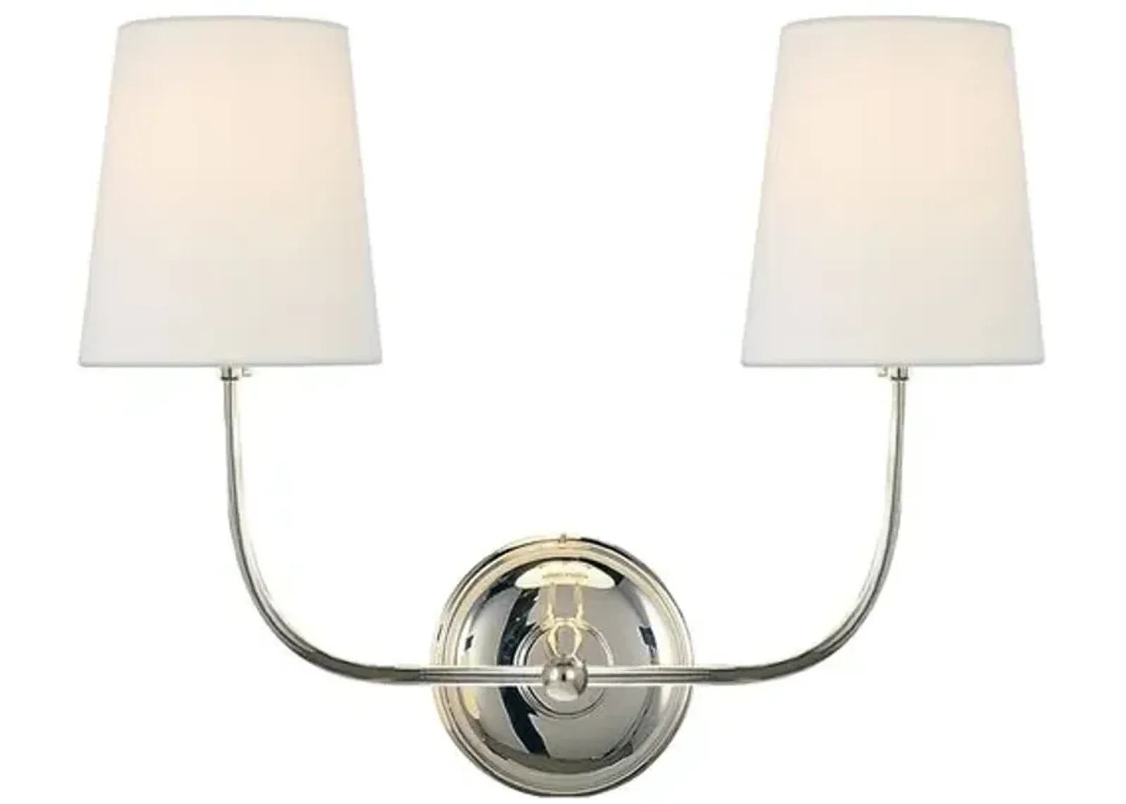 Visual Comfort - Vendome Double Sconce - Polished Nickel - Silver