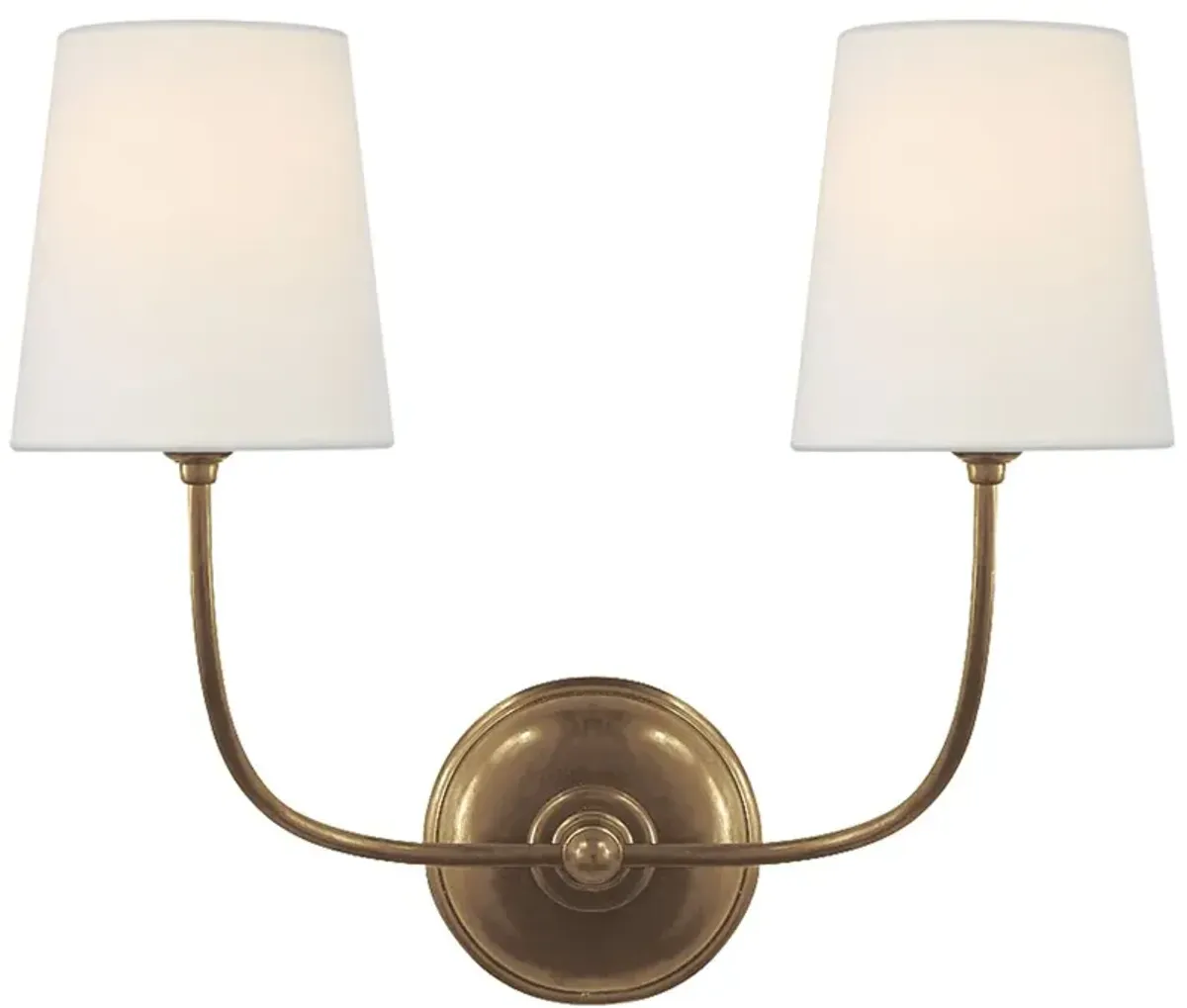 Visual Comfort - Vendome Double Sconce - Hand-Rubbed Brass - Gold