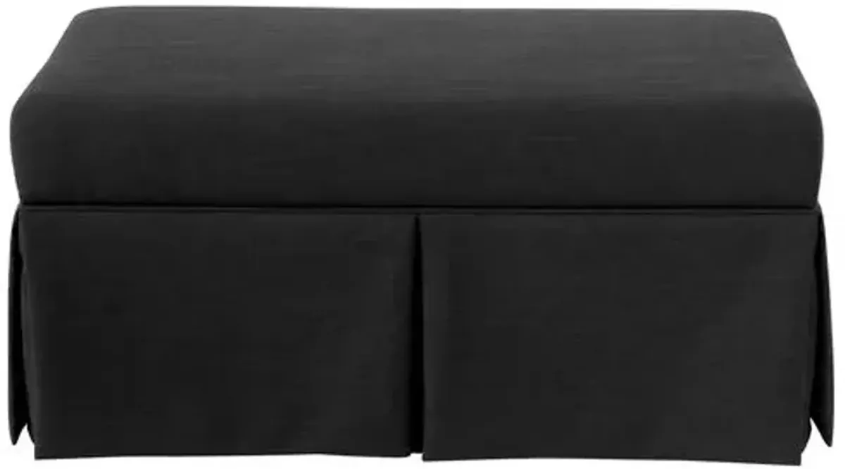 Hayworth Linen Storage Bench - Handcrafted in the USA - Black