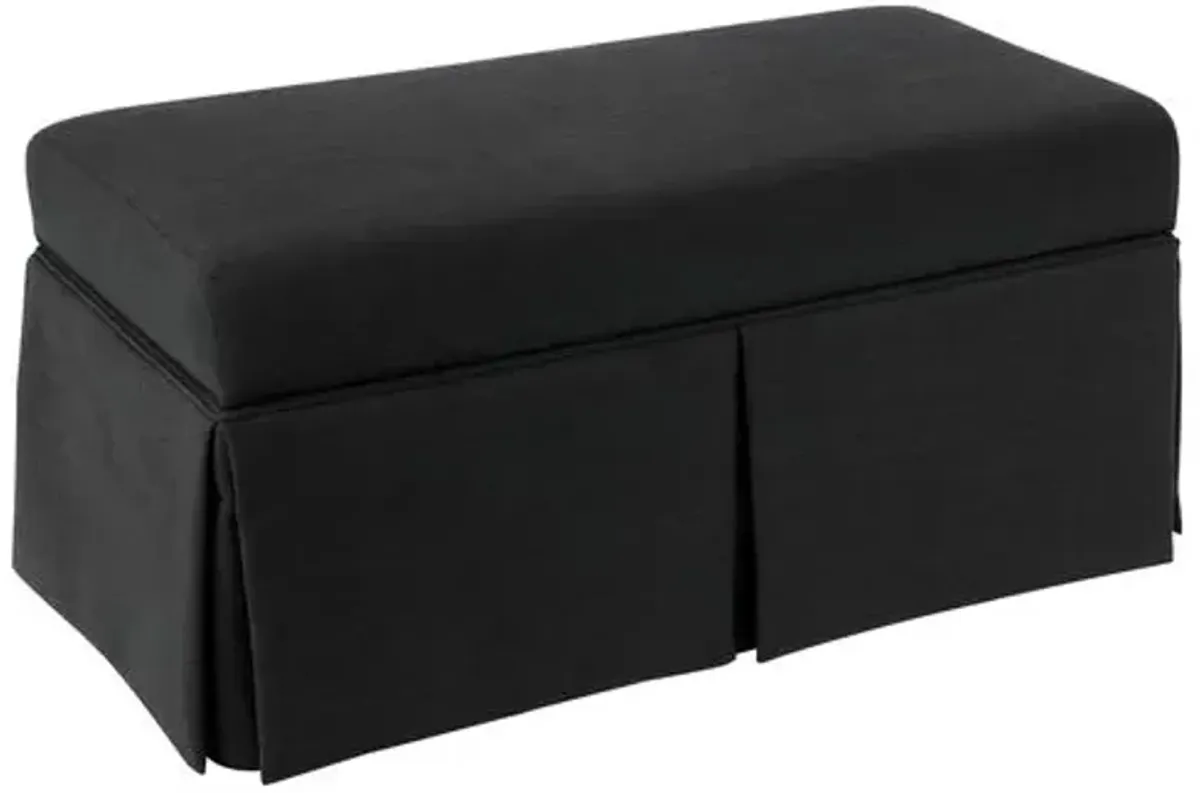 Hayworth Linen Storage Bench - Handcrafted in the USA - Black