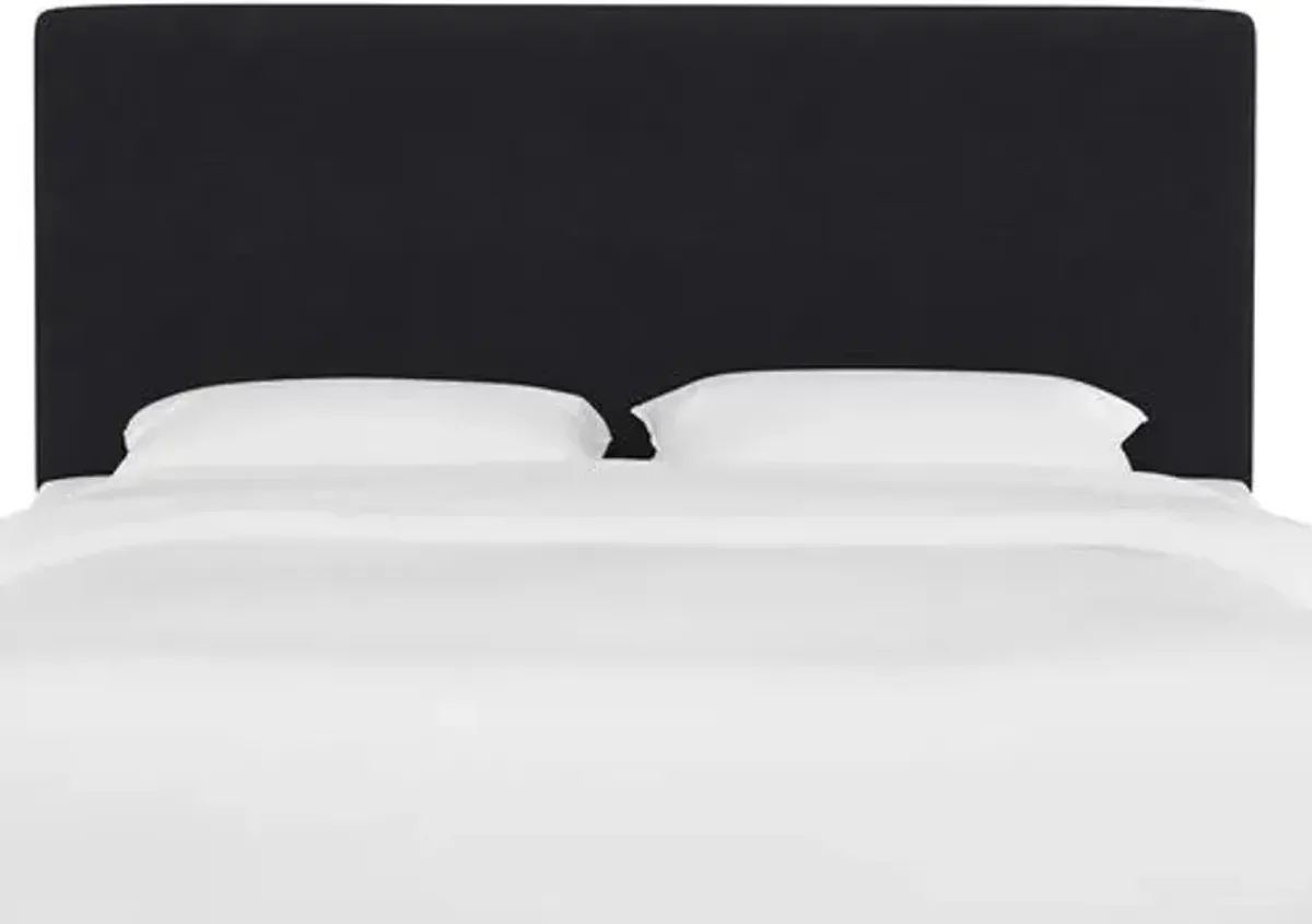 Novak Linen Headboard - Handcrafted - Black