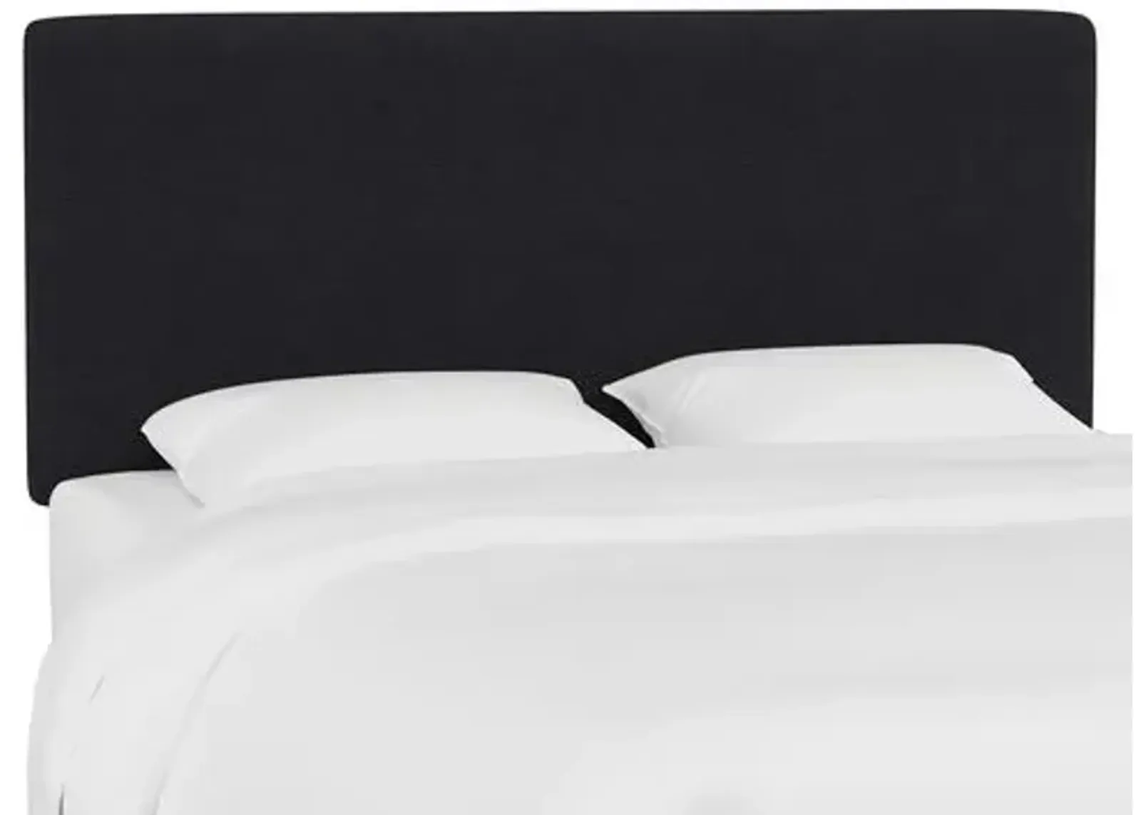 Novak Linen Headboard - Handcrafted - Black