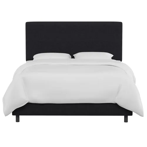 Novak Linen Bed - Handcrafted - Black