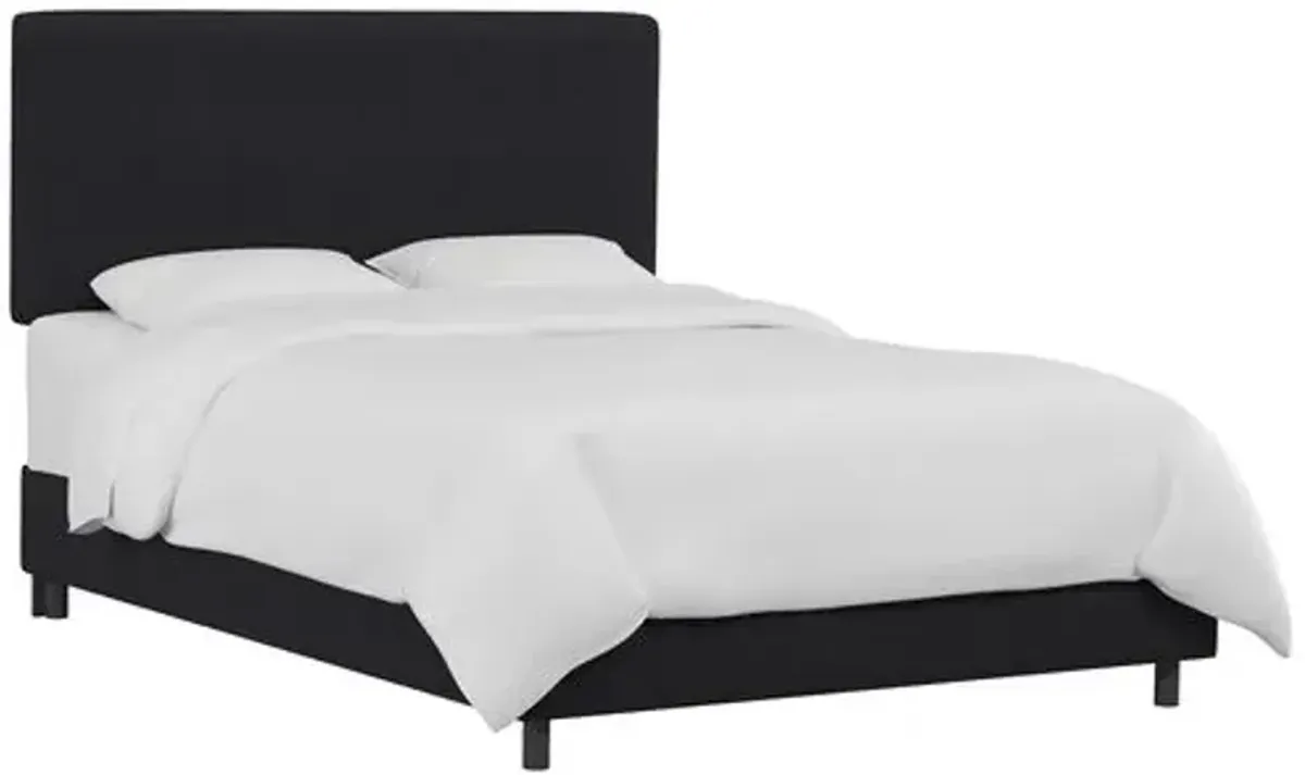 Novak Linen Bed - Handcrafted - Black