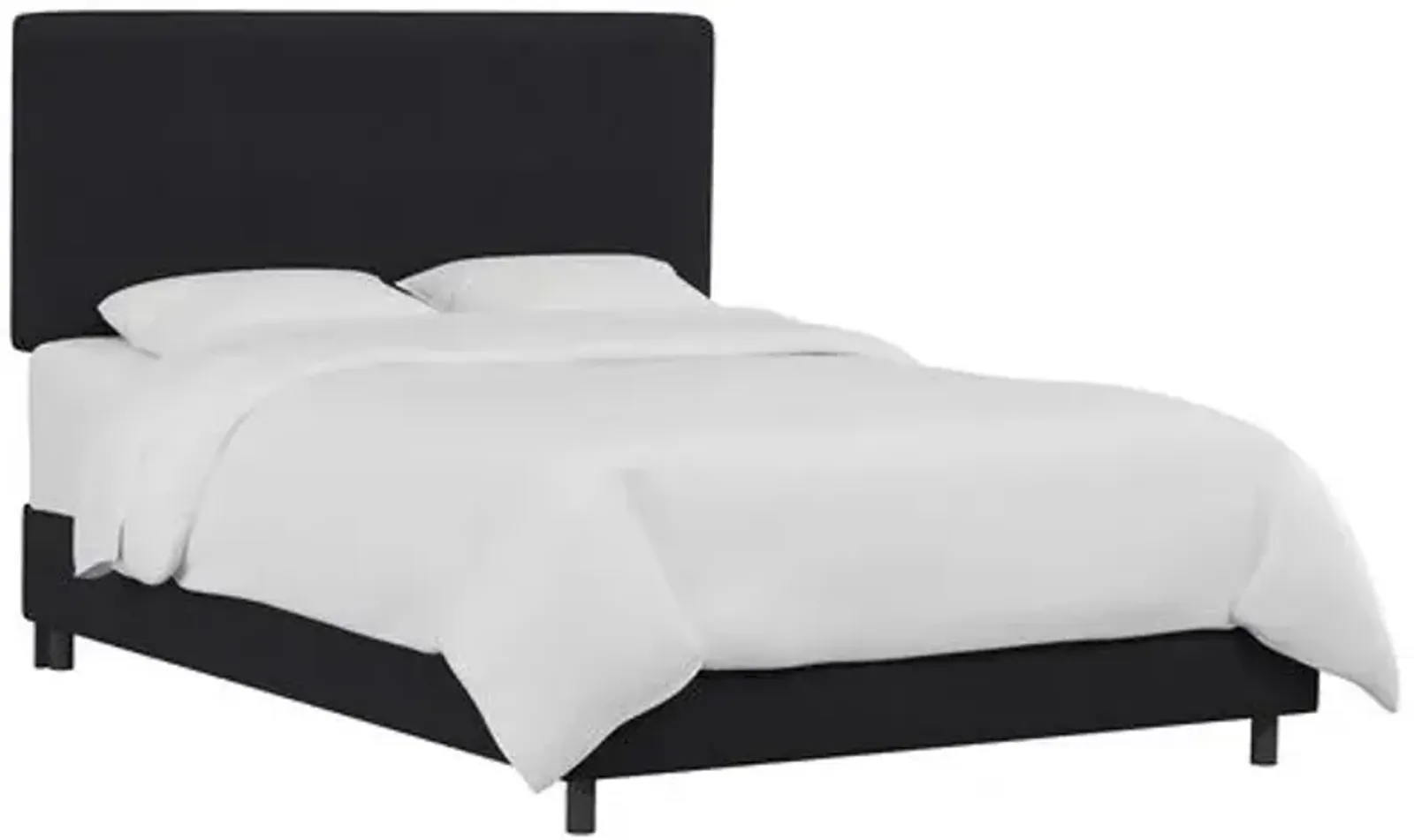 Novak Linen Bed - Handcrafted - Black