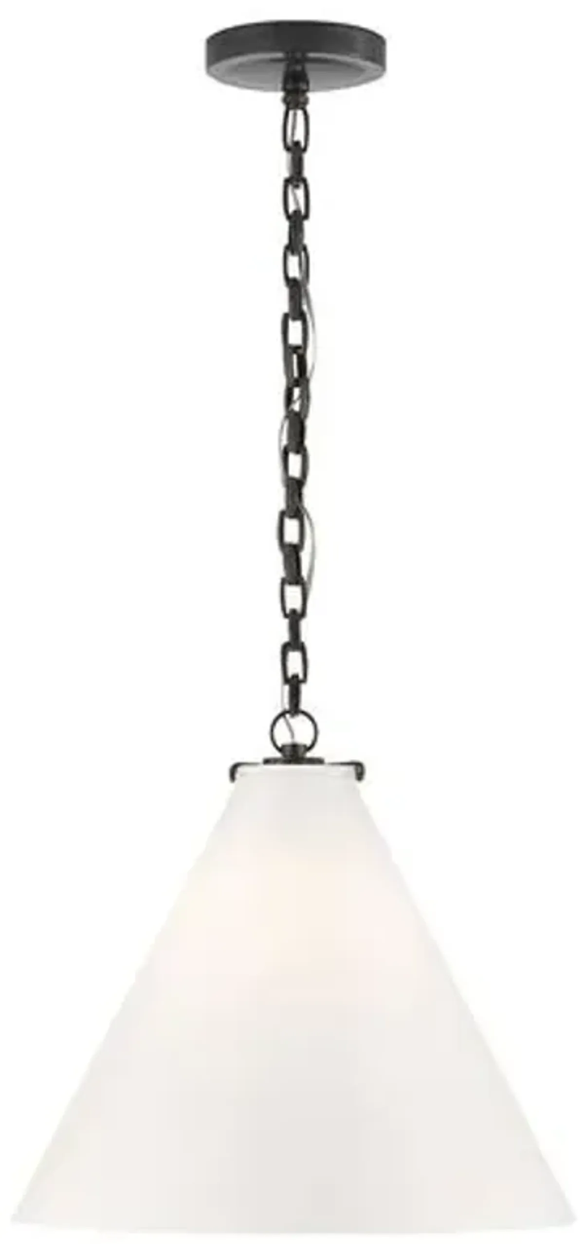 Visual Comfort - Katie Conical Pendant - Bronze - White